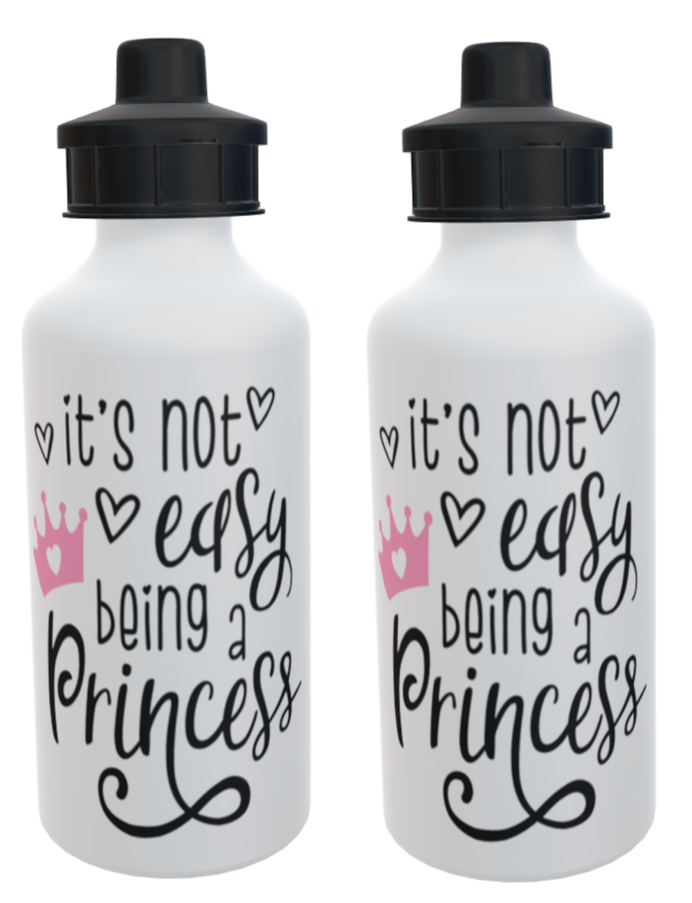 It's Not Easy Being A Princess Sports Bottle - Click Image to Close